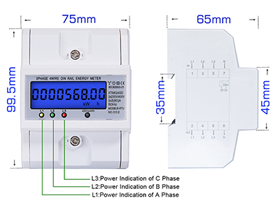 Three Phase Energy Meter, DTS8558
